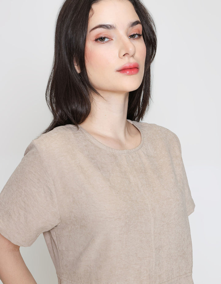 ZES SUEDE MIDI DRESS WANITA MASDD006
