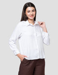 Connexion Rayon Twill Kemeja Lengan Panjang Wanita