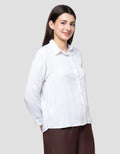 Connexion Rayon Twill Kemeja Lengan Panjang Wanita