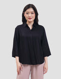Connexion Rayon Kerah Kemeja Blouse Wanita