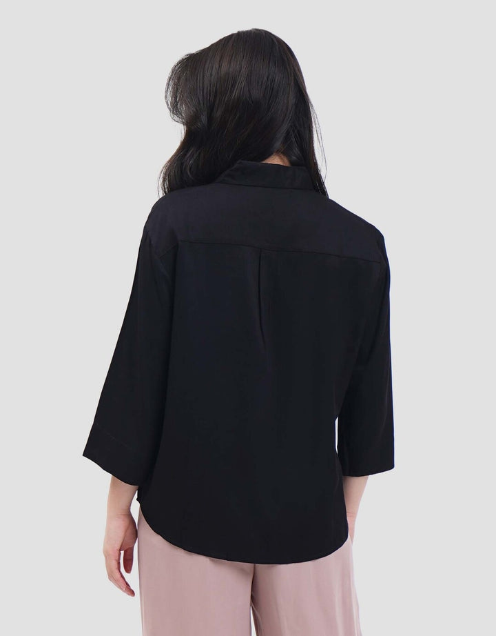 Connexion Rayon Kerah Kemeja Blouse Wanita