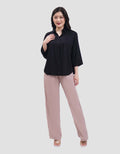 Connexion Rayon Kerah Kemeja Blouse Wanita