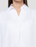 Connexion Rayon Kerah Kemeja Blouse Wanita