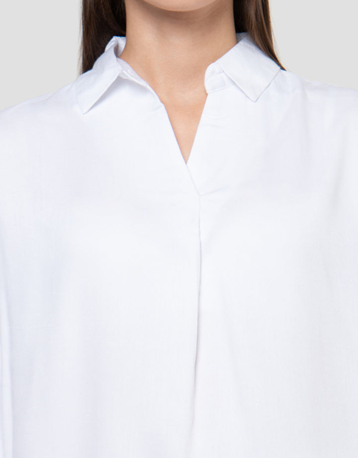 Connexion Rayon Kerah Kemeja Blouse Wanita