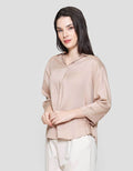 Connexion Rayon Kerah Kemeja Blouse Wanita