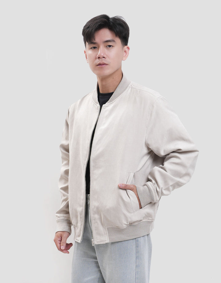 Cole Suede Basic Bomber Jaket Pria
