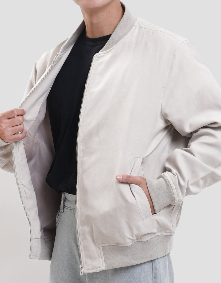 Cole Suede Basic Bomber Jaket Pria