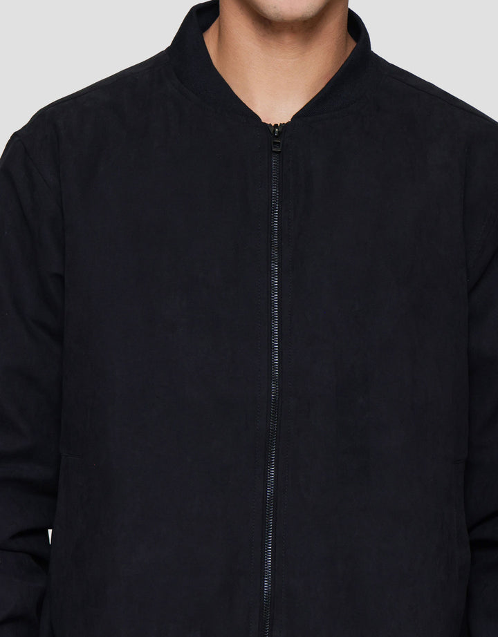 Cole Suede Basic Bomber Jaket Pria