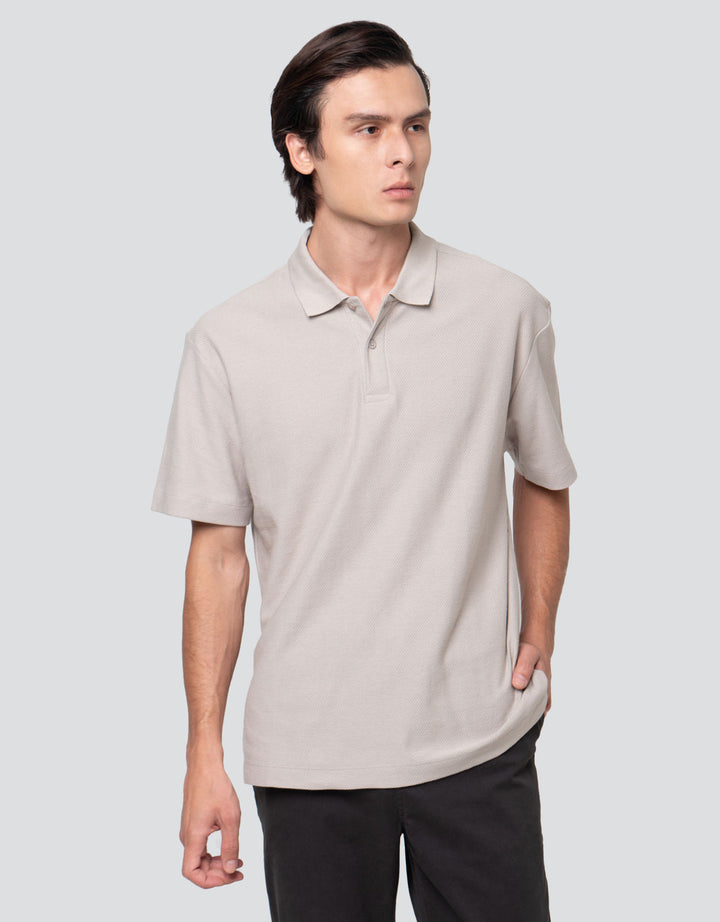Cole Solid Texture Tribal Smartfit Kaos Polo Pria
