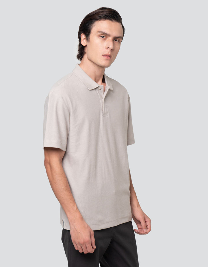 Cole Solid Texture Tribal Smartfit Kaos Polo Pria