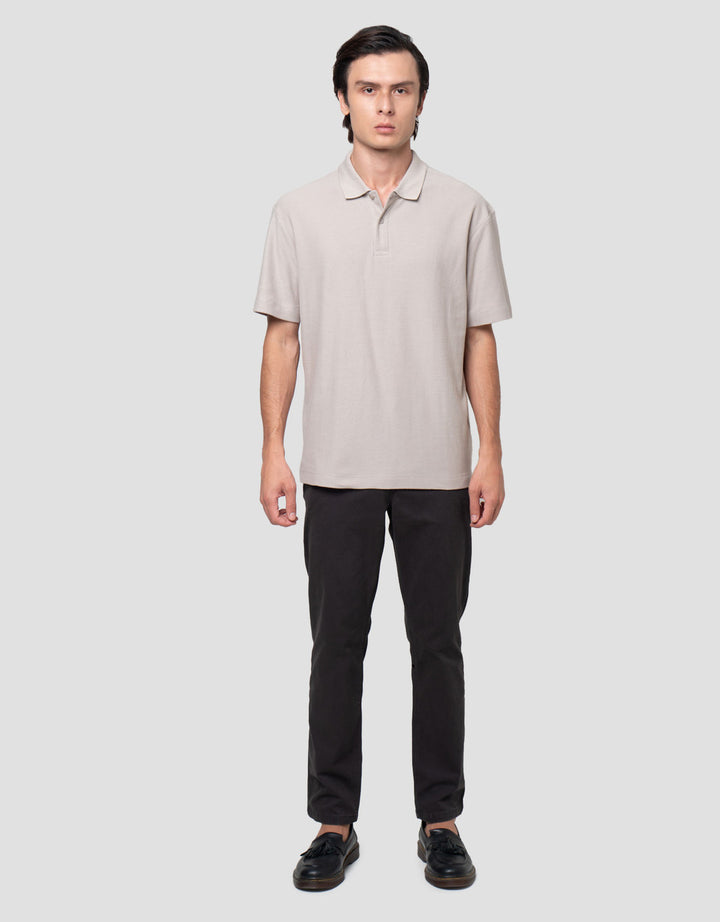 Cole Solid Texture Tribal Smartfit Kaos Polo Pria
