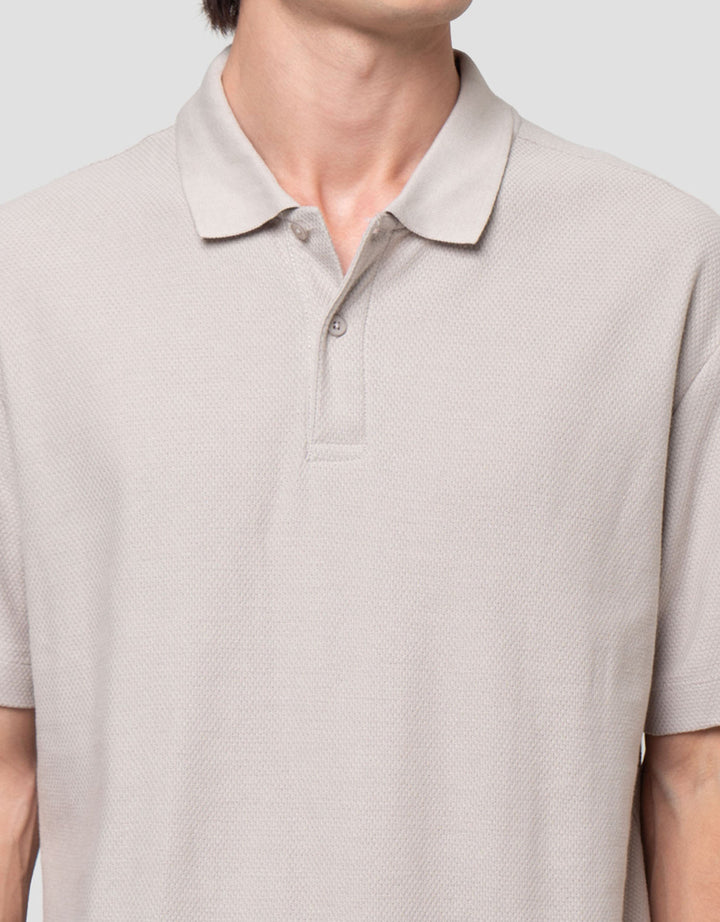 Cole Solid Texture Tribal Smartfit Kaos Polo Pria