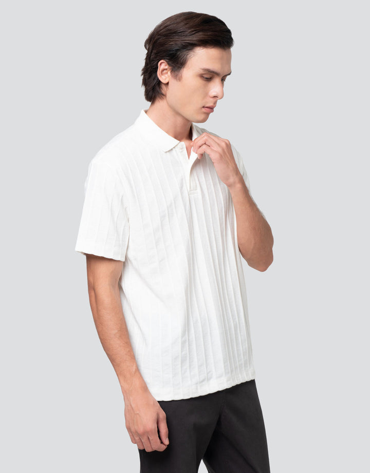 Cole Solid Texture Slub Exe Smartfit Kaos Polo Pria