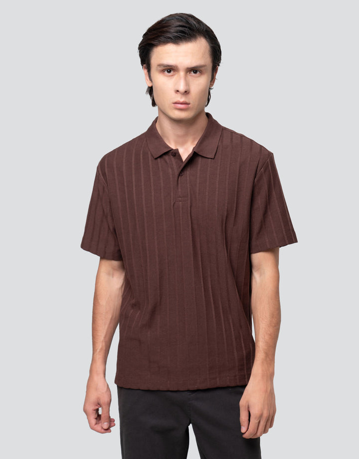 Cole Solid Texture Slub Exe Smartfit Kaos Polo Pria