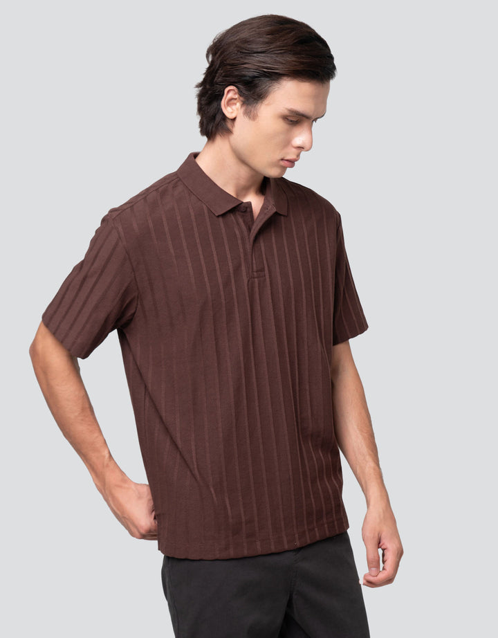 Cole Solid Texture Slub Exe Smartfit Kaos Polo Pria