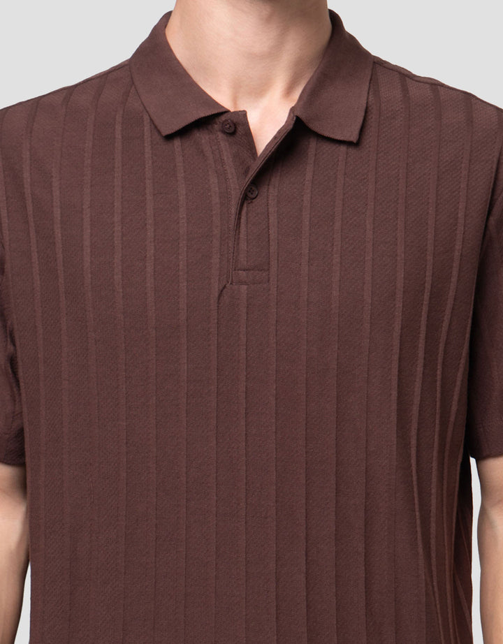 Cole Solid Texture Slub Exe Smartfit Kaos Polo Pria