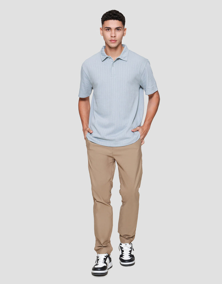 Cole Solid Texture Chain Vertical Pil Smartfit Kaos Polo Pria