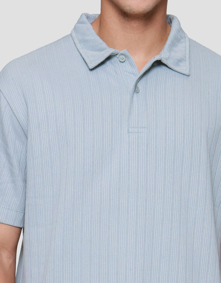 Cole Solid Texture Chain Vertical Pil Smartfit Kaos Polo Pria