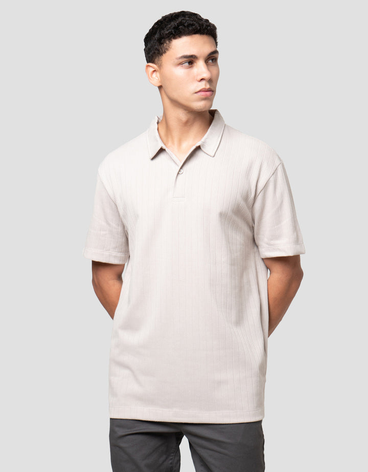 Cole Solid Texture Chain Vertical Pil Smartfit Kaos Polo Pria