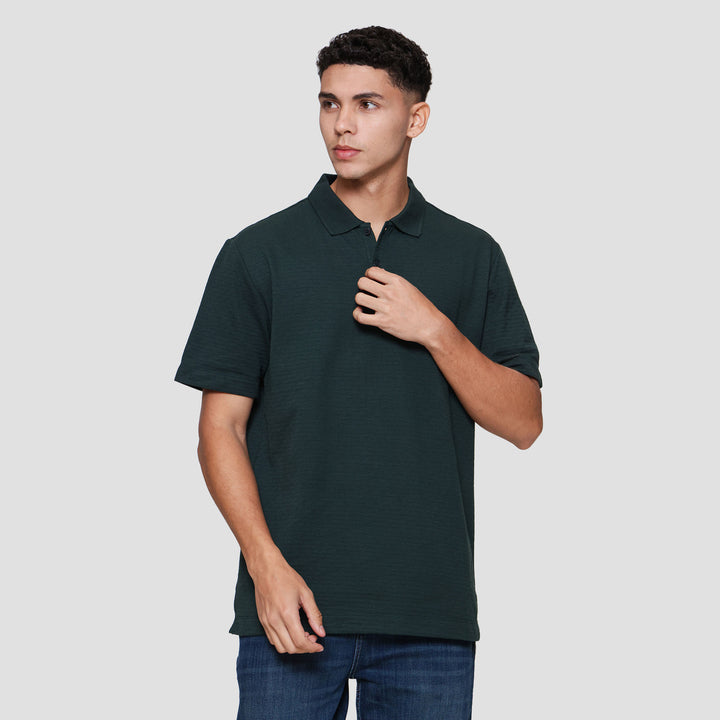 Cole Solid Repeat Texture Kaos Polo Pria