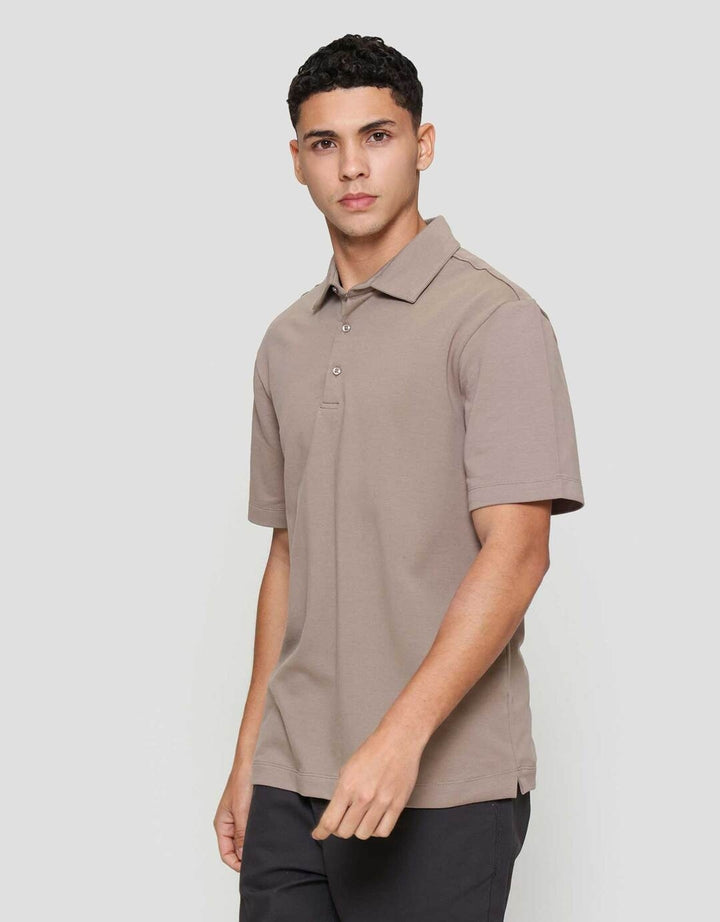 Cole Nyc Twill Knit Spandex Kaos Polo Pria
