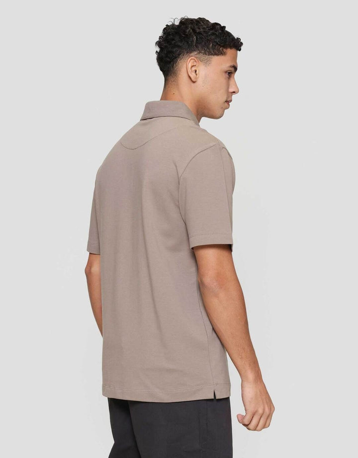 Cole Nyc Twill Knit Spandex Kaos Polo Pria