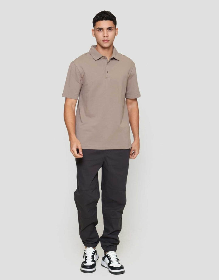 Cole Nyc Twill Knit Spandex Kaos Polo Pria
