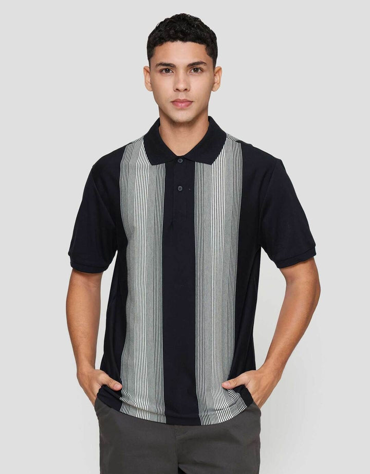 Cole Stripe Vertical Basic Plakat Kaos Polo Pria