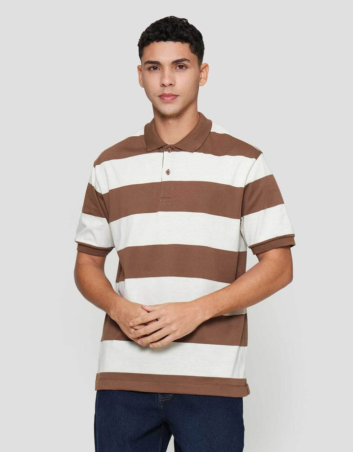 Cole Stripes Rugby Kaos Polo Pria