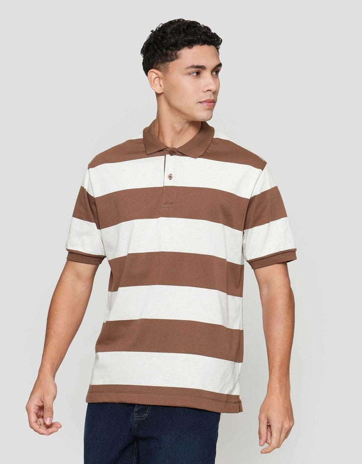 Cole Stripes Rugby Kaos Polo Pria