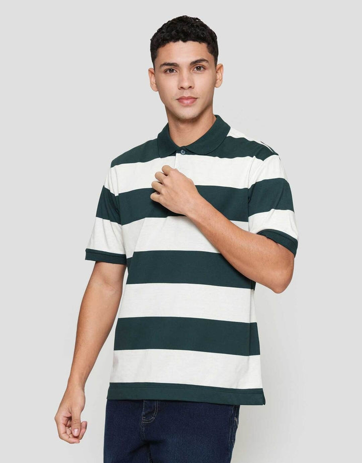 Cole Stripes Rugby Kaos Polo Pria