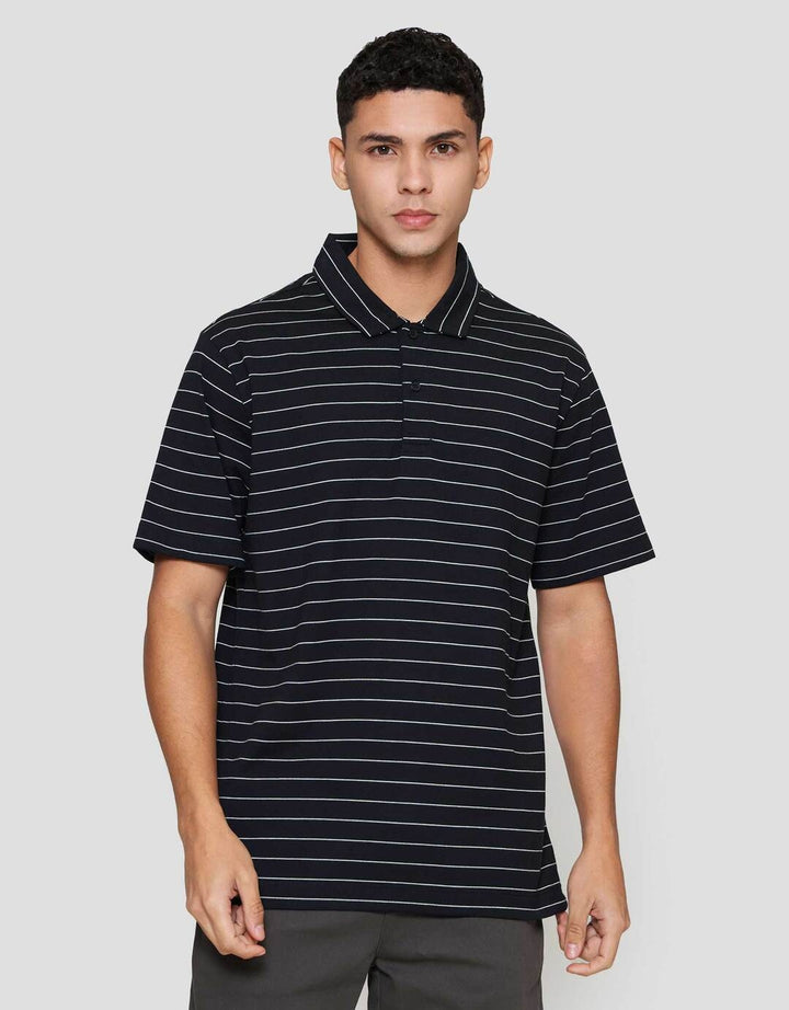 Cole Stripes Jcrew Collar Shell Fabric Kaos Polo Pria