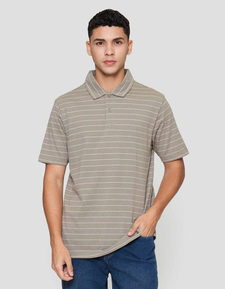 Cole Stripes Jcrew Collar Shell Fabric Kaos Polo Pria