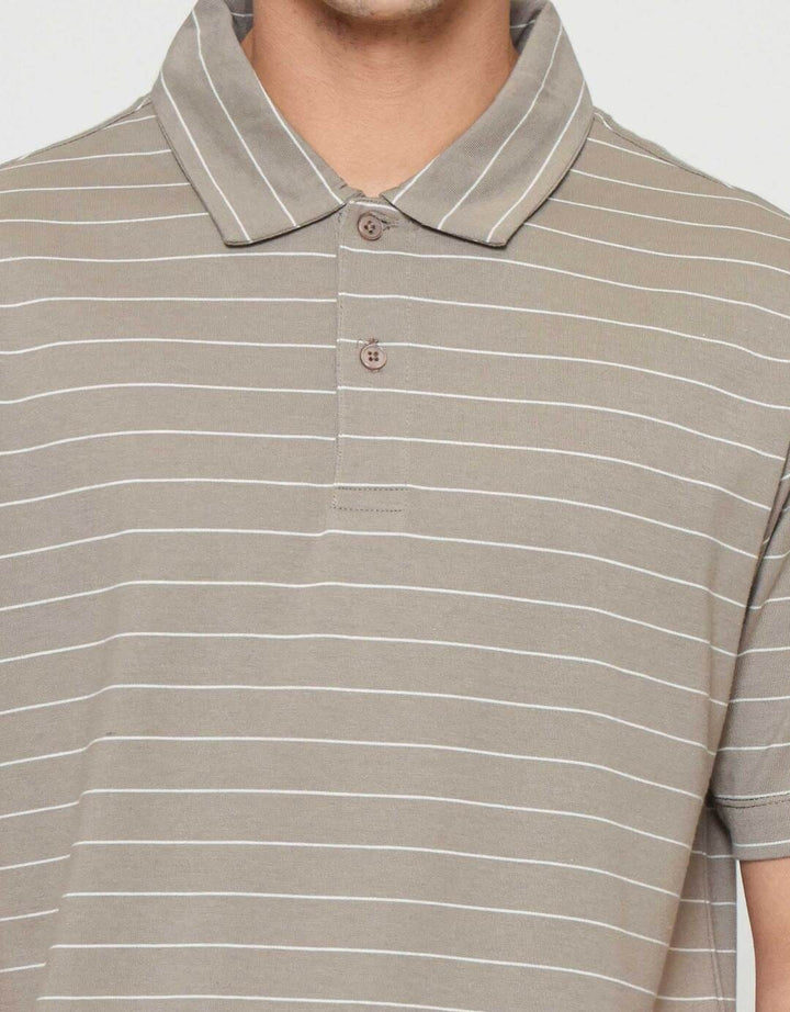 Cole Stripes Jcrew Collar Shell Fabric Kaos Polo Pria