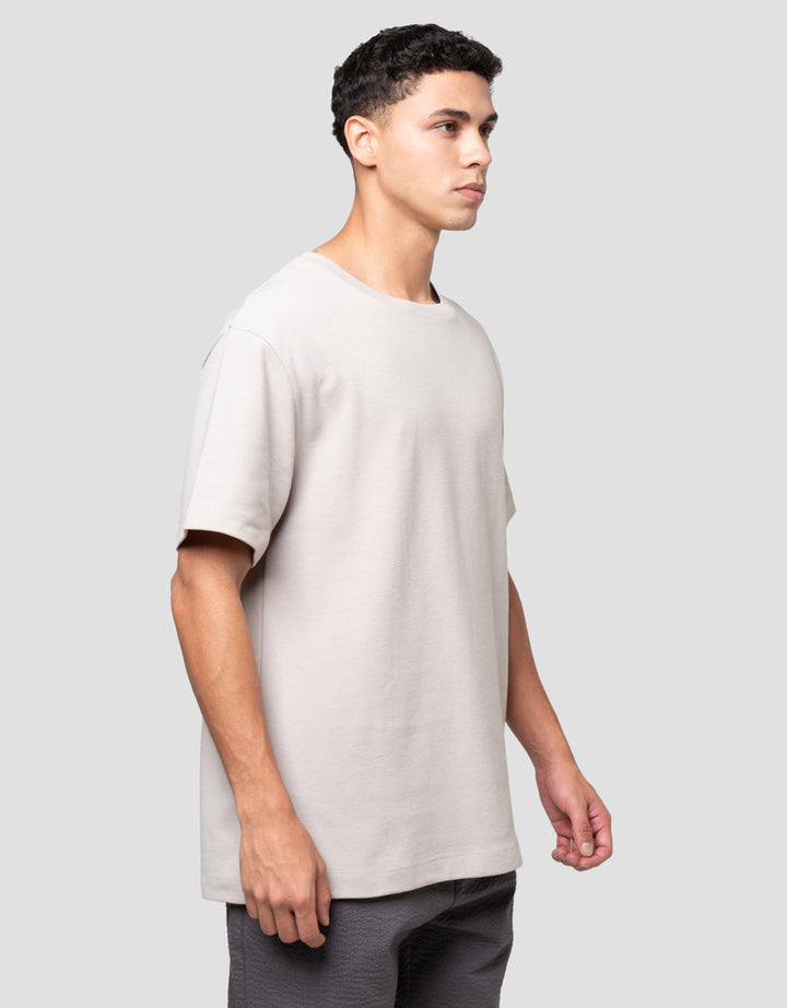 Cole Solid Texture Ottoman Roundneck Kaos Pria