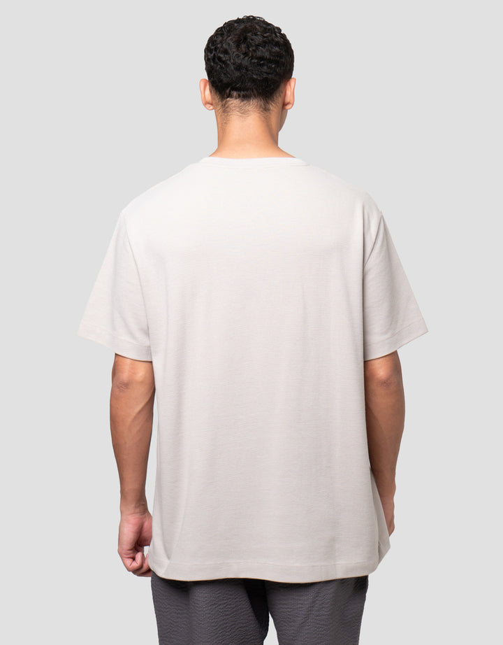 Cole Solid Texture Ottoman Roundneck Kaos Pria