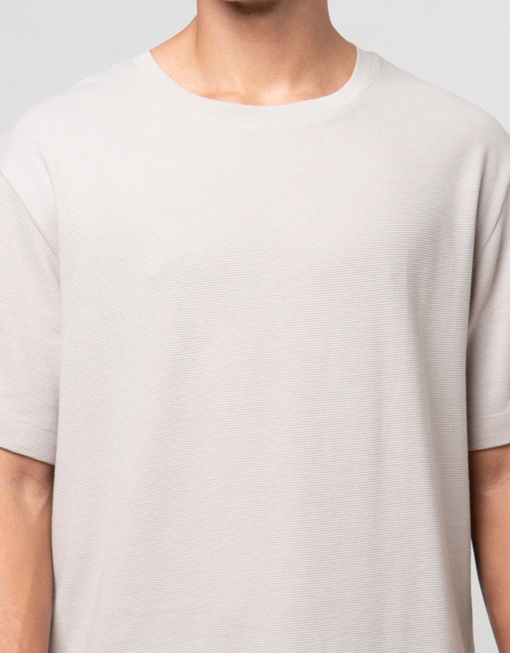 Cole Solid Texture Ottoman Roundneck Kaos Pria