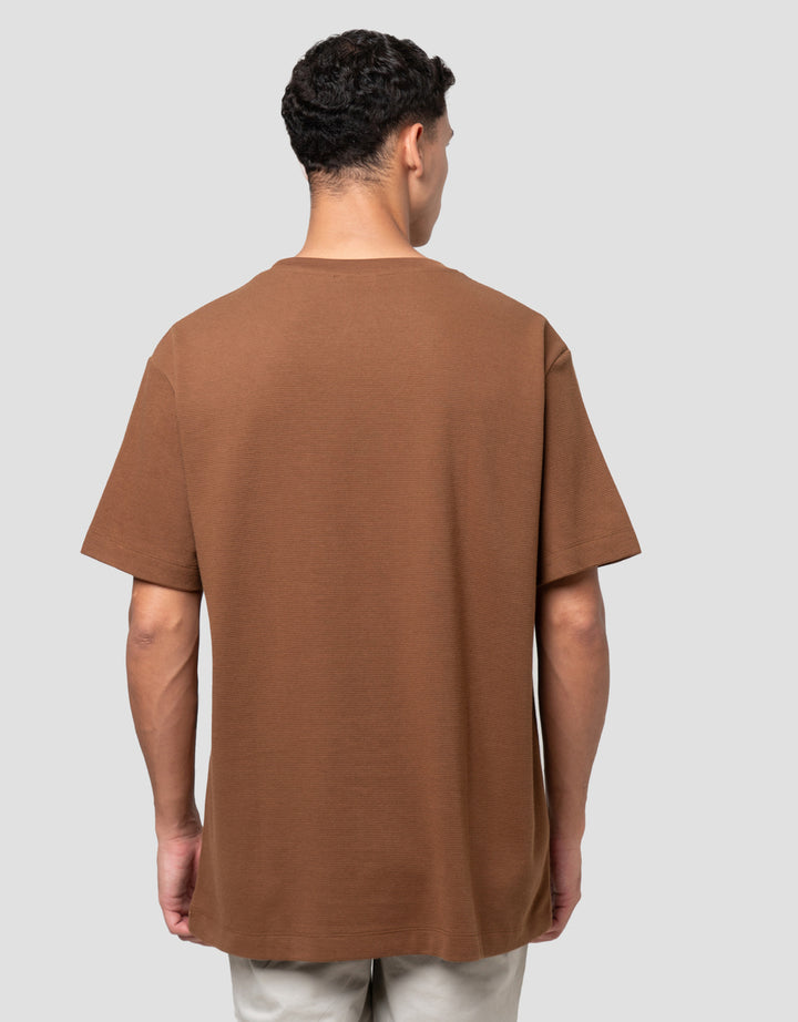 Cole Solid Texture Ottoman Roundneck Kaos Pria