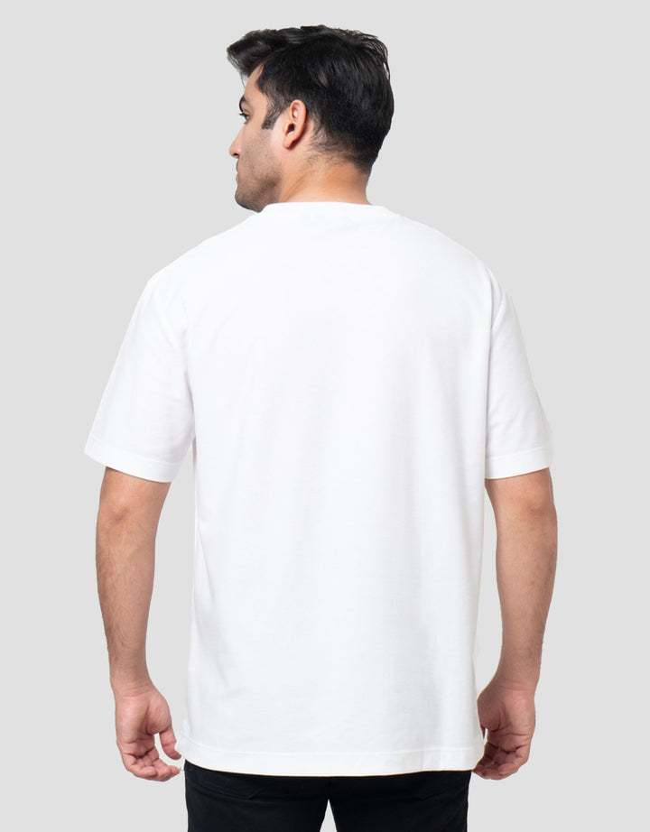 Cole Solid Texture Twill Knit Roundneck Kaos Pria