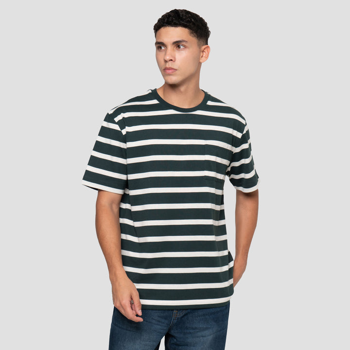 Cole Stripes Jersey Mng Pocket Kaos Pria