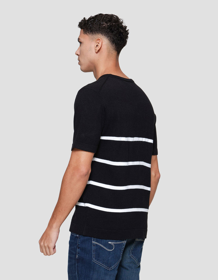 Cole Stripes Flatknit Acrylic Kaos Pria