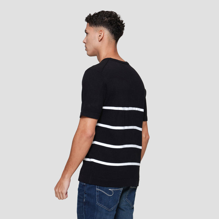 Cole Stripes Flatknit Acrylic Kaos Pria