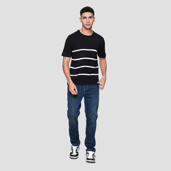 Cole Stripes Flatknit Acrylic Kaos Pria
