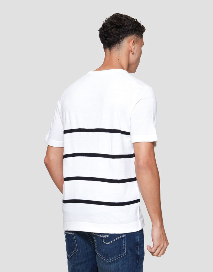 Cole Stripes Flatknit Acrylic Kaos Pria