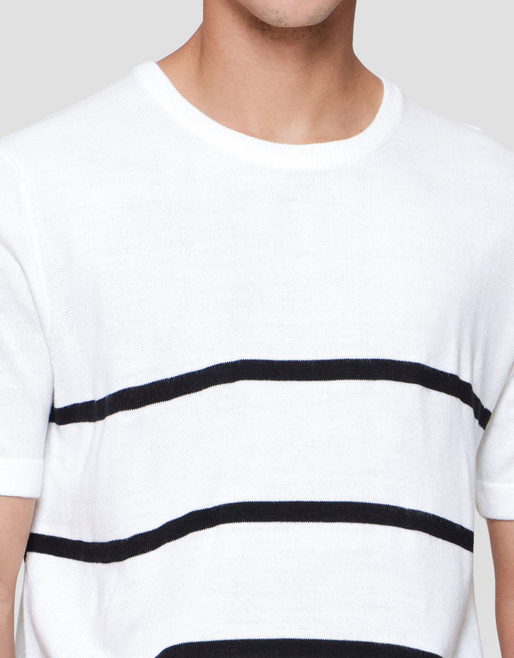 Cole Stripes Flatknit Acrylic Kaos Pria