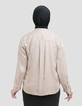 Annisa Drop Shoulder Buttoned Down Twill Kemeja Wanita