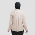 Annisa Drop Shoulder Buttoned Down Twill Kemeja Wanita