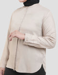 Annisa Drop Shoulder Buttoned Down Twill Kemeja Wanita