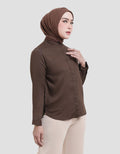 Annisa Drop Shoulder Buttoned Down Twill Kemeja Wanita