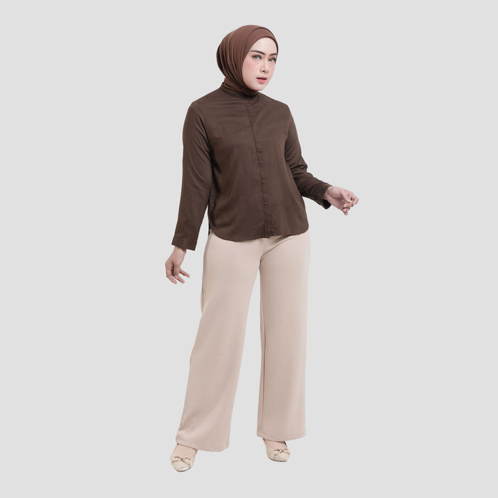 Annisa Drop Shoulder Buttoned Down Twill Kemeja Wanita
